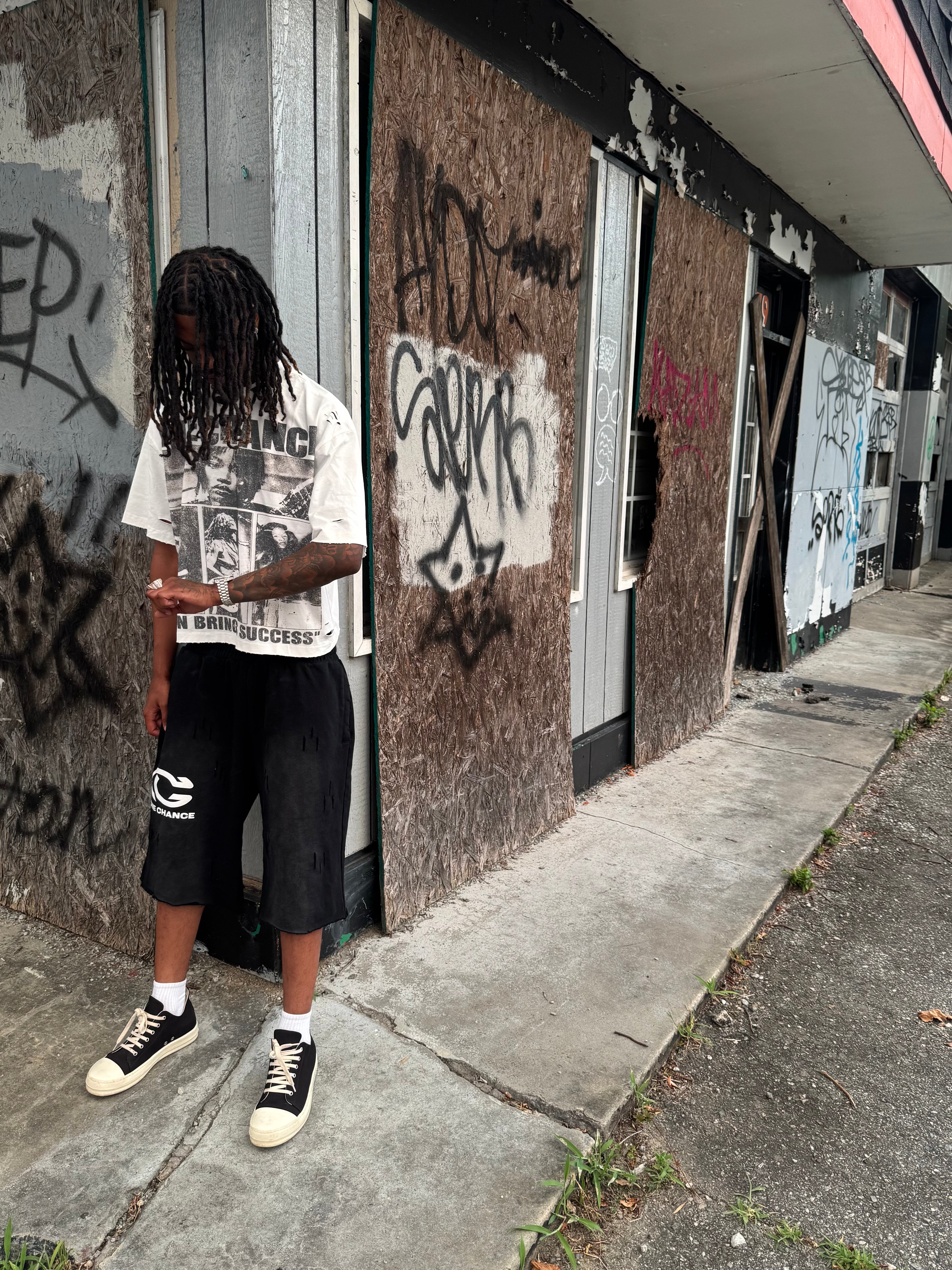 PBS Tee White + OC Shorts